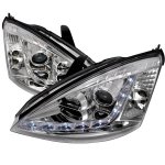 2000 Ford Focus Clear Projector Headlights with LED Daytime Running Lights