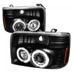 1992 Ford F250 Black Halo Projector Headlights