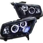 Ford Mustang 2010-2013 Smoked Projector Headlights with LED