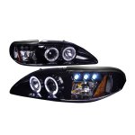 1995 Ford Mustang Smoked Projector Headlights with LED