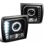 1998 Jeep Cherokee Black Halo Projector Headlights LED DRL