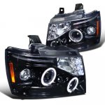 2007 Chevy Tahoe Smoked Halo Projector Headlights LED Eyebrow