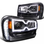 2002 Chevy TrailBlazer Black Projector Headlights LED