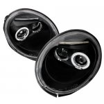 1999 VW Beetle Black Halo Projector Headlights