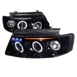 1999 VW Passat Smoked Halo Projector Headlights with LED