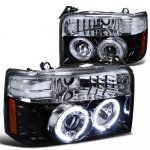 Ford F350 1992-1996 Smoked Halo Projector Headlights