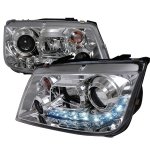 2001 VW Jetta Clear Projector Headlights with LED Daytime Running Lights 2001 VW Jetta Clear Projector Headlights with LED Daytime Running Lights