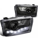 2004 Ford F350 Super Duty Black Projector Headlights LED DRL 2004 Ford F350 Super Duty Black Projector Headlights LED DRL