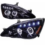 Honda Accord 2003-2007 Smoked Halo Projector Headlights with LED