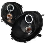 Mini Cooper 2007-2011 Black Halo Projector Headlights