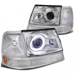 1999 Ford Ranger Clear Halo Projector Headlights and Bumper Lights Set 1999 Ford Ranger Clear Halo Projector Headlights and Bumper Lights Set