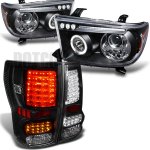 Toyota Tundra 2007-2013 Black Projector Headlights and LED Tail Lights