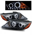 Kia Sorento 2011-2013 Projector Headlights Black Halo LED DRL