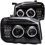 2001 Nissan Frontier Projector Headlights Black CCFL Halo LED