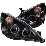 Honda Accord 2003-2007 Projector Headlights Black Halo LED