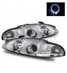 Mitsubishi Eclipse 1997-1999 Projector Headlights Chrome Halo