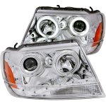 2000 Jeep Grand Cherokee Projector Headlights Chrome LED DRL CCFL Halo
