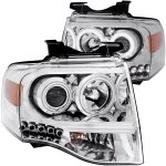 Ford Expedition 2007-2012 Projector Headlights Chrome CCFL Halo LED
