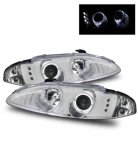 1995 Eagle Talon Projector Headlights Chrome Halo LED