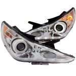 2011 Hyundai Sonata Projector Headlights Chrome Halo LED DRL