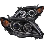 2010 Toyota Corolla Projector Headlights Black CCFL Halo