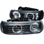 2002 Chevy Suburban Black Projector Headlights Halo LED 2002 Chevy Suburban Black Projector Headlights Halo LED