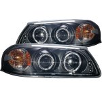 Chevy Impala 2000-2005 Black Projector Headlights Halo LED