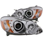 2003 Toyota Corolla Projector Headlights Chrome Halo LED