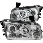 2009 Dodge Charger Projector Headlights Chrome CCFL Halo LED 2009 Dodge Charger Projector Headlights Chrome CCFL Halo LED