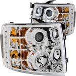 2012 Chevy Silverado 3500HD Clear Projector Headlights Halo LED