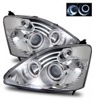 2002 Honda Civic Hatchback Projector Headlights Chrome Halo
