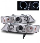 1997 Honda Accord Projector Headlights Chrome Halo LED