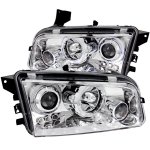 2009 Dodge Charger Projector Headlights Chrome Halo LED 2009 Dodge Charger Projector Headlights Chrome Halo LED