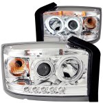 2005 Dodge Dakota Projector Headlights Chrome Halo LED