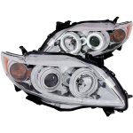 2010 Toyota Corolla Projector Headlights Chrome CCFL Halo