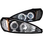 1999 Pontiac Grand AM Projector Headlights Black CCFL Halo LED