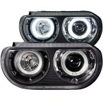 2008 Dodge Challenger HID Projector Headlights Black CCFL Halo