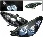 Lexus ES300 2002-2003 Black Projector Headlights CCFL Halo LED