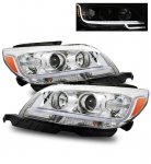 2013 Chevy Malibu Projector Headlights Chrome LED Bar 2013 Chevy Malibu Projector Headlights Chrome LED Bar