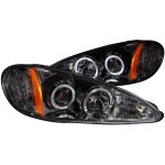 1999 Pontiac Grand AM Projector Headlights Black Halo LED