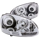 2006 VW GTI Projector Headlights Chrome CCFL Halo LED