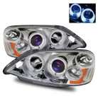 2002 Honda Civic Projector Headlights Chrome Halo