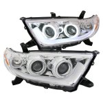 Toyota Highlander 2011-2013 Projector Headlights Chrome CCFL Halo LED Bar Toyota Highlander 2011-2013 Projector Headlights Chrome CCFL Halo LED Bar