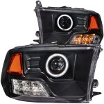 Dodge Ram 2009-2018 Projector Headlights Black CCFL Halo