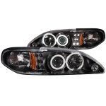 1996 Ford Mustang Projector Headlights Black CCFL Halo LED