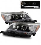 2013 Chevy Malibu Projector Headlights Black LED Bar