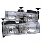 1994 Chevy 1500 Pickup Clear Glass Euro Headlights