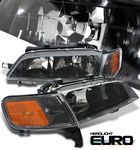 Honda Accord 1994-1997 Black Euro Headlights and Corner Lights Set