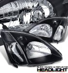 2002 Honda Civic Hatchback Black Euro Headlights