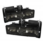 1990 GMC Sierra Smoked Crystal Euro Headlights